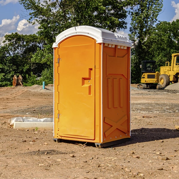 can i customize the exterior of the portable restrooms with my event logo or branding in Newland